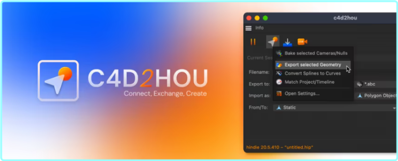 Aescripts C4D To Houdini V1.04 – (647 KB) Aescripts C4D To Houdini V1.04 – (647 KB)