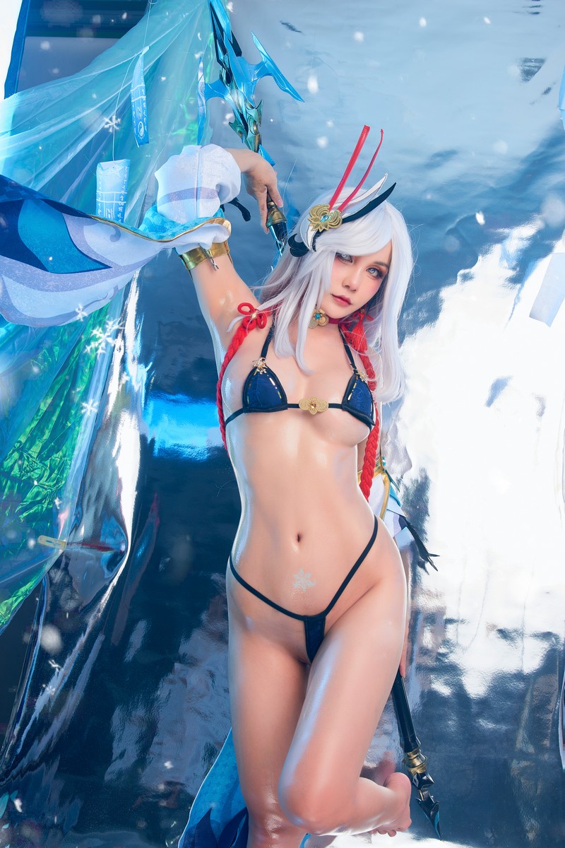 Joyce Lin2x Shenhe Cosplay Genshin Impact 写真集 89P插图1