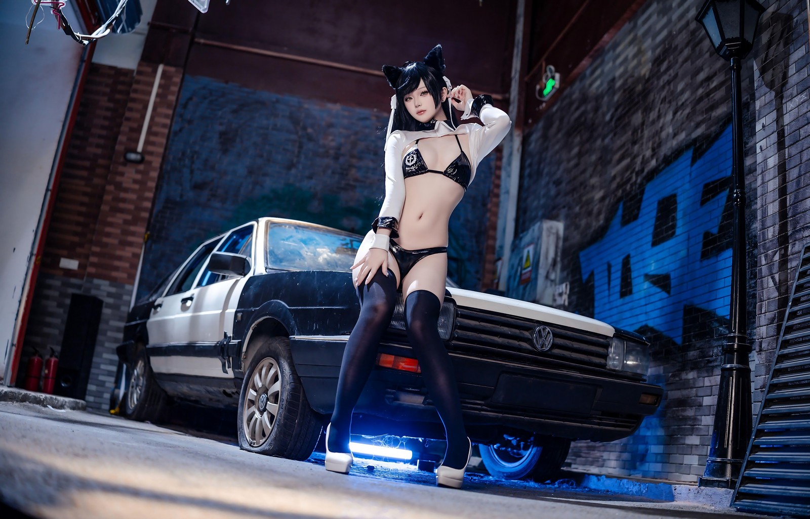 屿鱼 Yuyu 碧蓝航线 爱宕 赛车服 Cosplay 写真图集（114P｜142MB）插图4