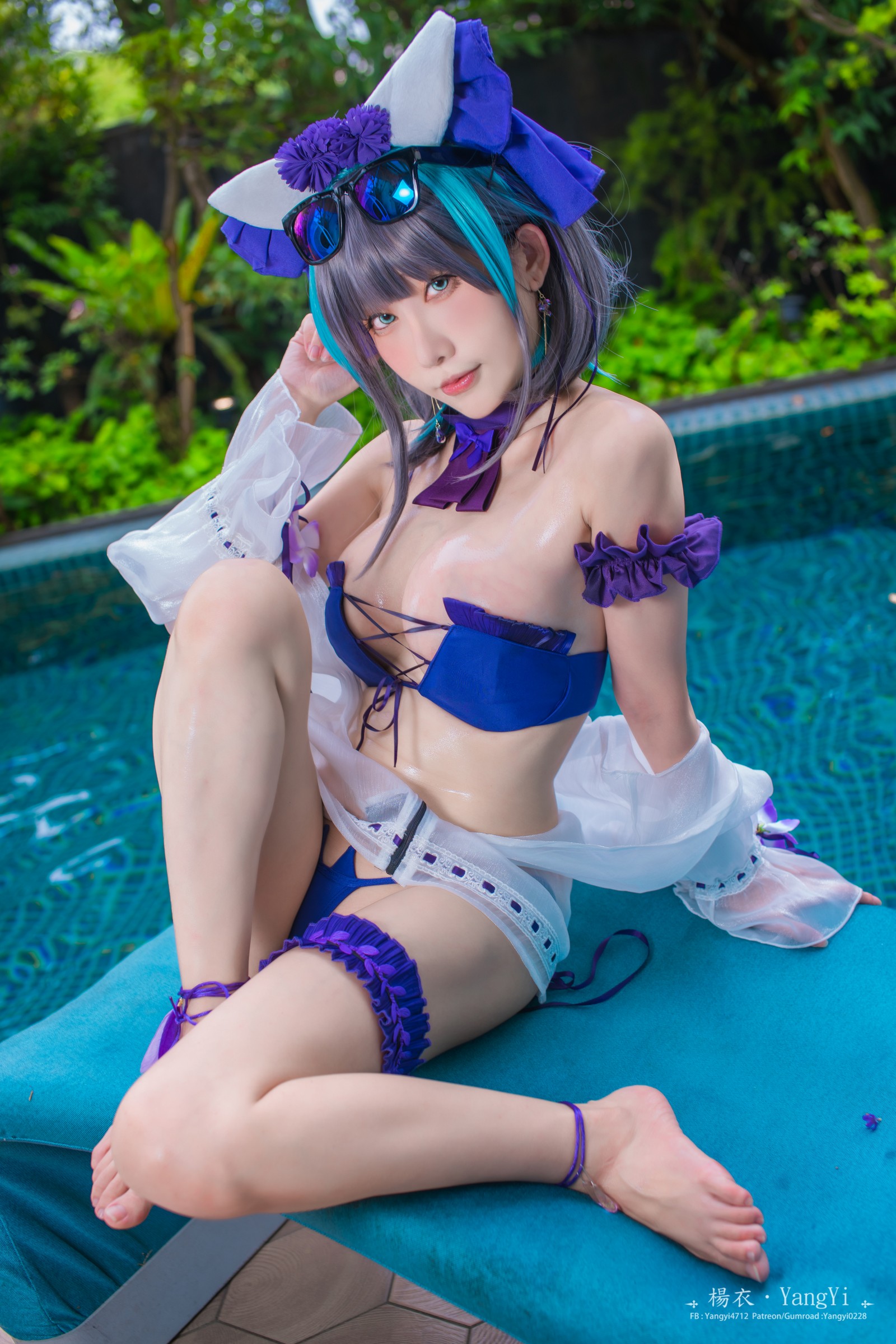 楊衣 Yangyi – 柴郡 Cheshire Cosplay 写真视频合集（55P+2V-261MB）碧蓝航线插图9