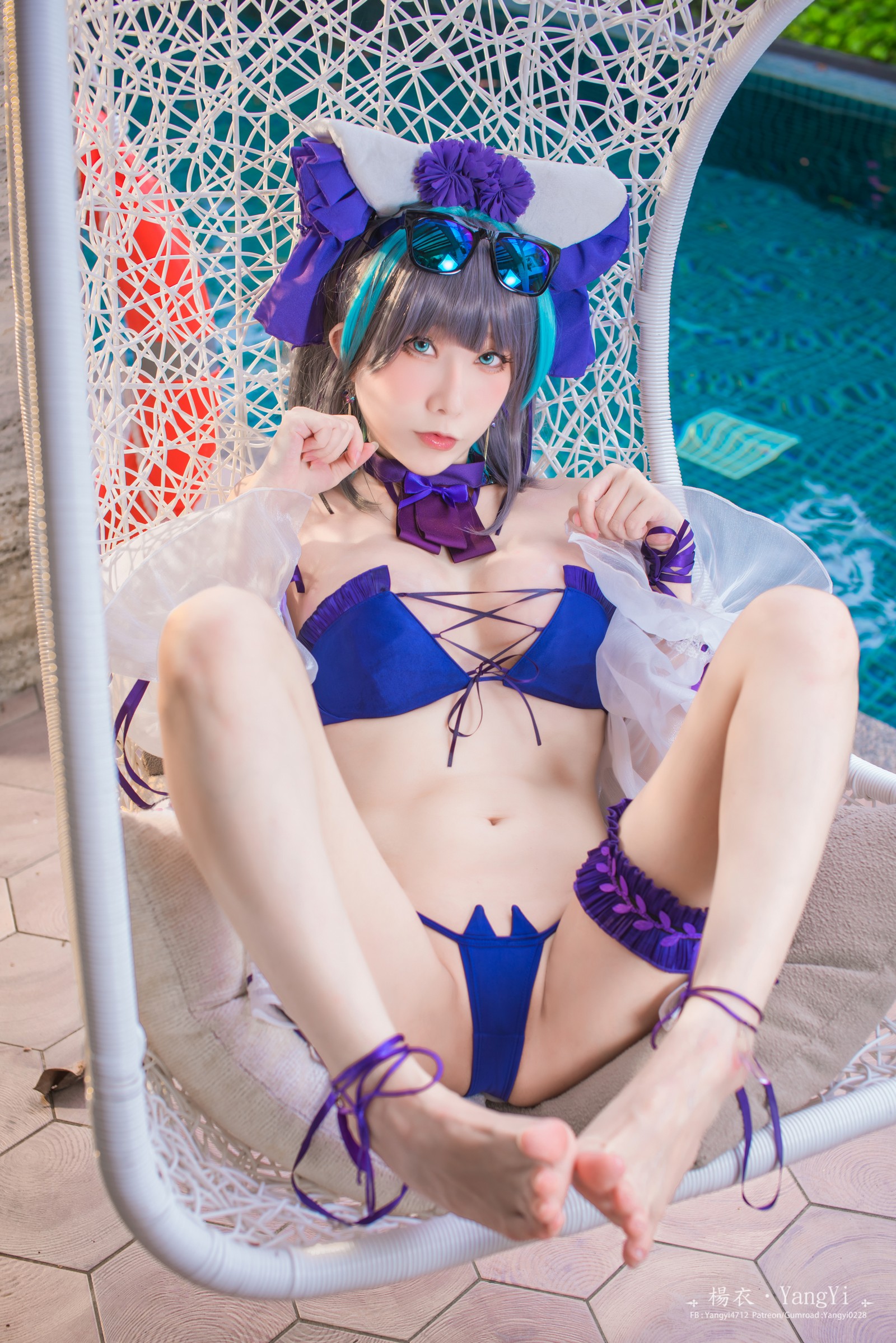 楊衣 Yangyi – 柴郡 Cheshire Cosplay 写真视频合集（55P+2V-261MB）碧蓝航线插图7