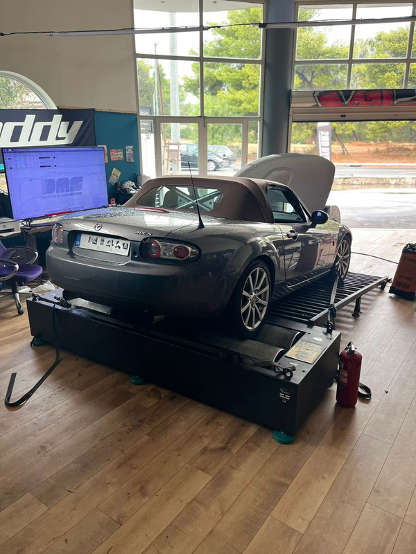 Mazda MX-5 NC1 dyno graph 206HP DMS Tuned