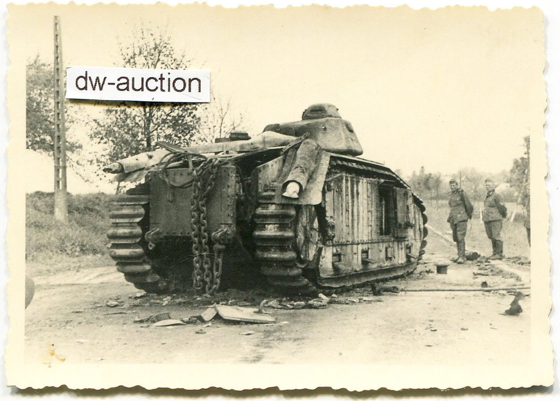 Frankreich , zerstörter französischer Panzer