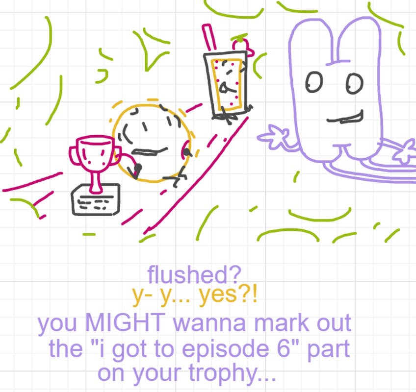 A panel from A Murder On The, episode six of the Board Boards object show by Furretwalk/WalkingFurret.