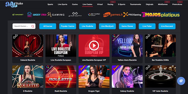 My Stake Casino EU Live Casino