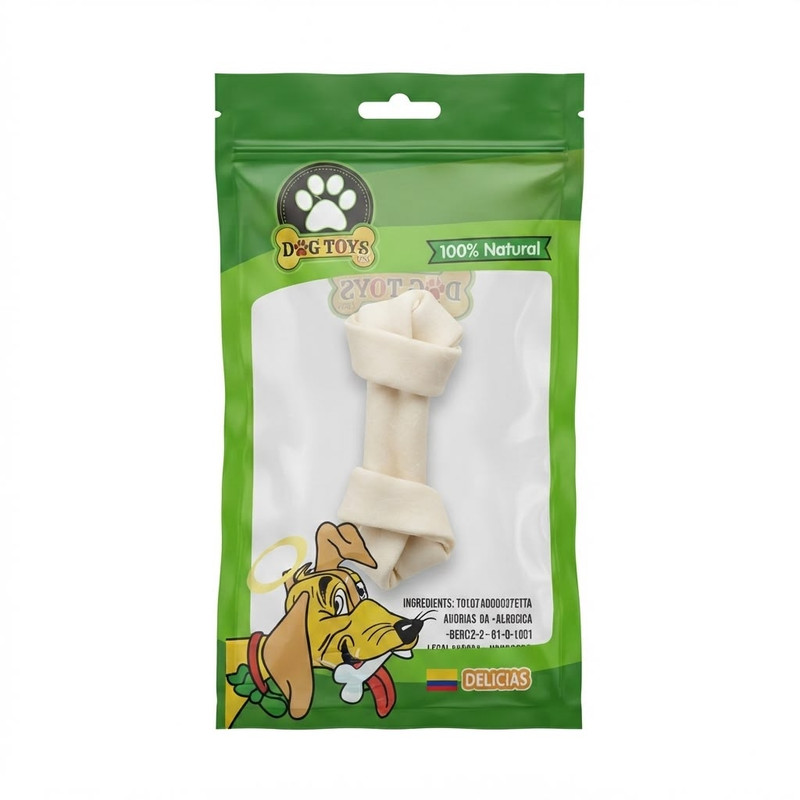 Dog Toys Hueso de Carnaza Blanco 2-3