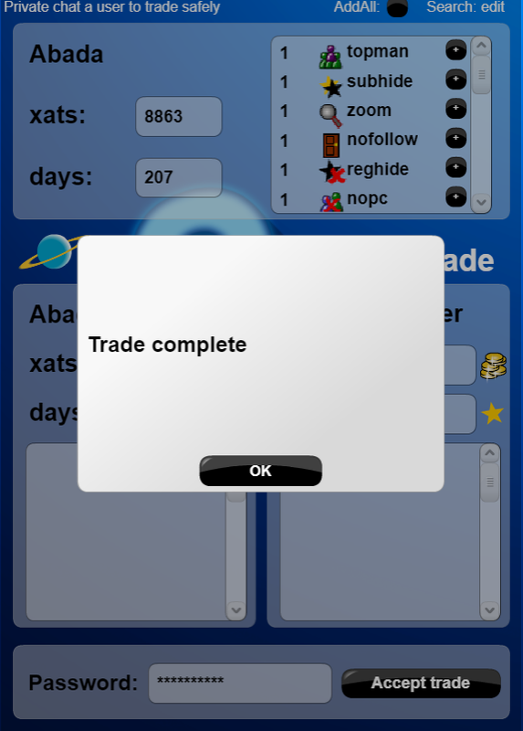 Trade Completato Trade Completato