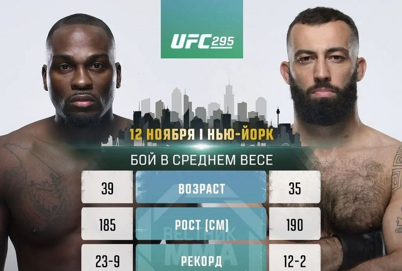 Дерек Брънсън срещу Роман Долидзе на UFC 295