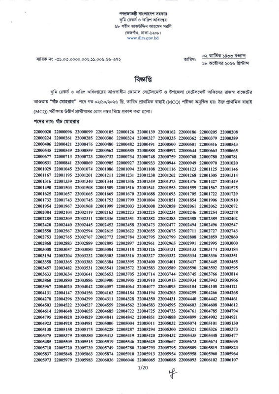 DLRS-Janch-Mohrar-MCQ-Exam-Result-2026-PDF-01
