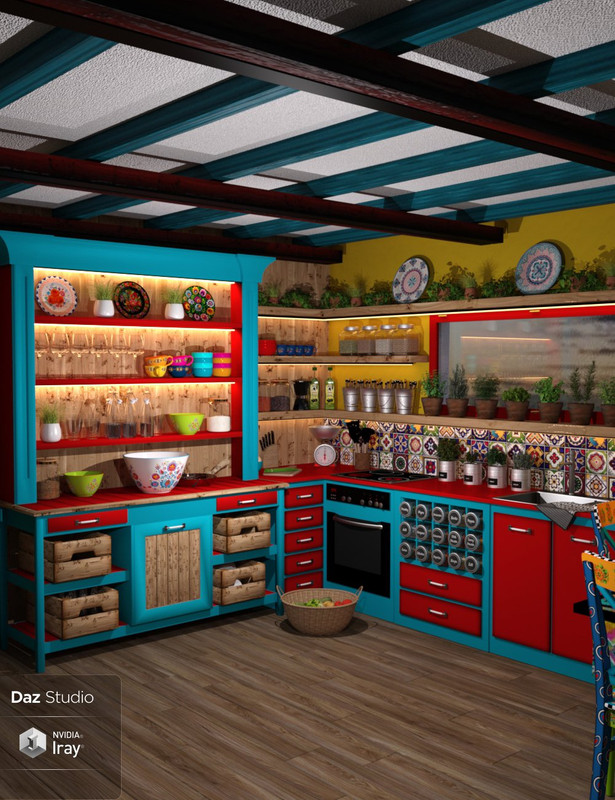 boho cottage the kitchen 00 main daz3d