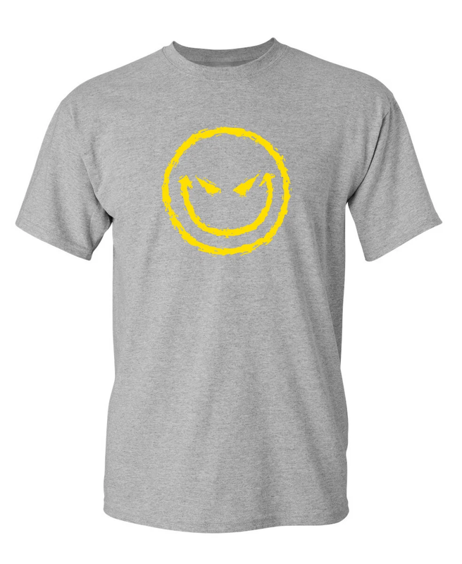Evil Smile Face Sarcastic Humor Graphic Novelty Funny T Shirt Unisex Graphic detailed image 16