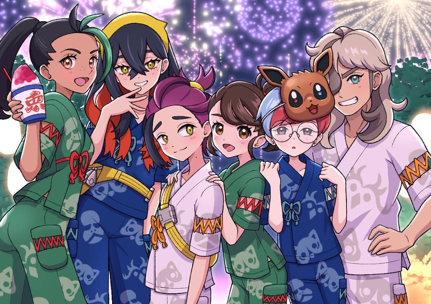 eevee-kieran-juliana-carmine-nemona-and-