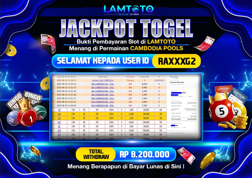 BUKTI JACKPOT LUNAS LAMTOTO