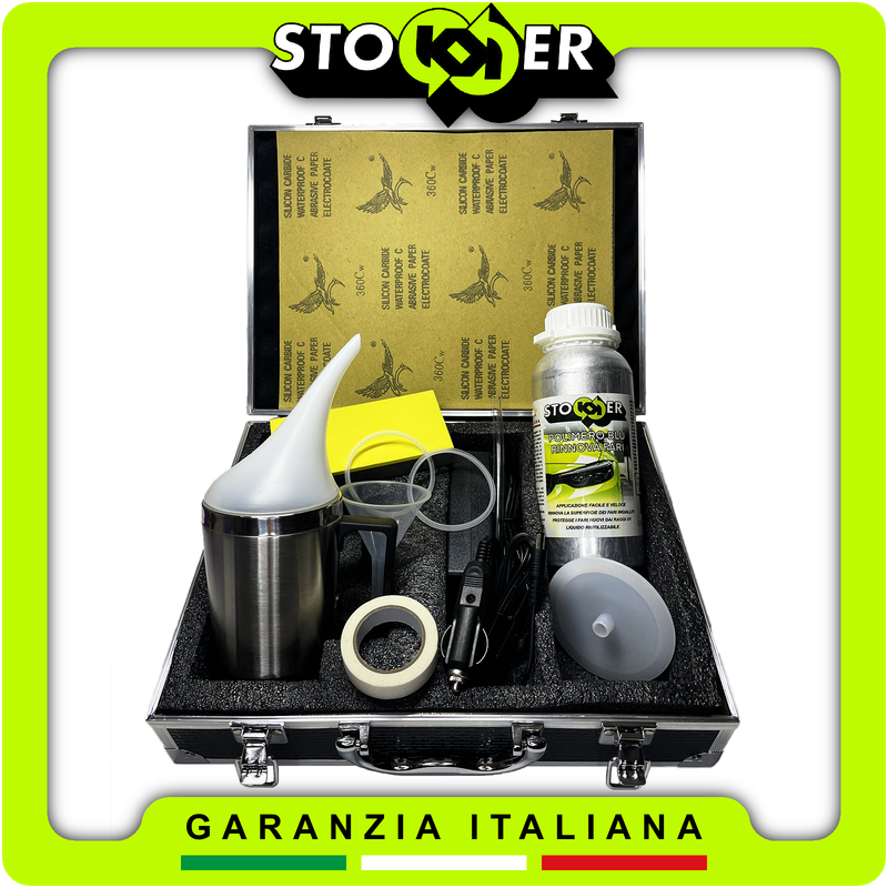 Kit Lucidatura Polimero 200+800g Pulizia Rinnova Fari Elimina Graffi - Foto 9
