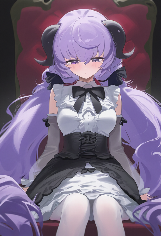 1girl, hanyuu, mikozin, NDGD, ohlia, {kobayashi ritz}, reoen, looking down, purp s-848700134