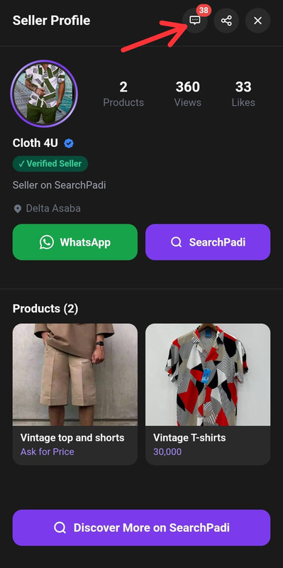 SearchPadi leads screenshot 1