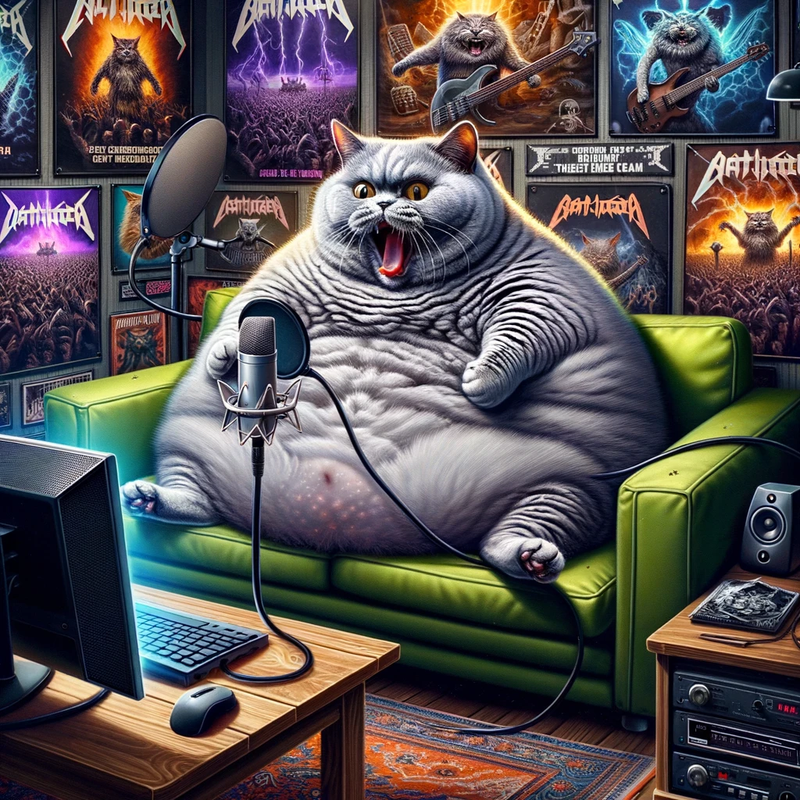 DALL-E-2023-10-24-20-03-58-Artistic-rendering-of-a-rotund-gray-British-Shorthair-cat-lounging-on.png