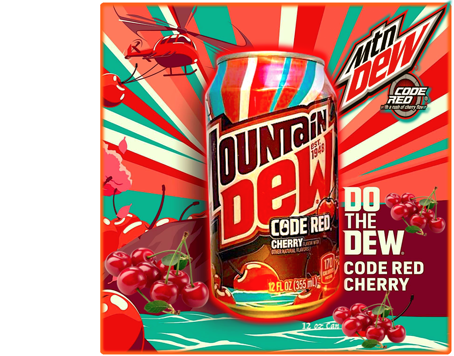 Mtn Dew Just Released Limited Ed Code Red Cherry (Bold Cherry) 12oz Can
