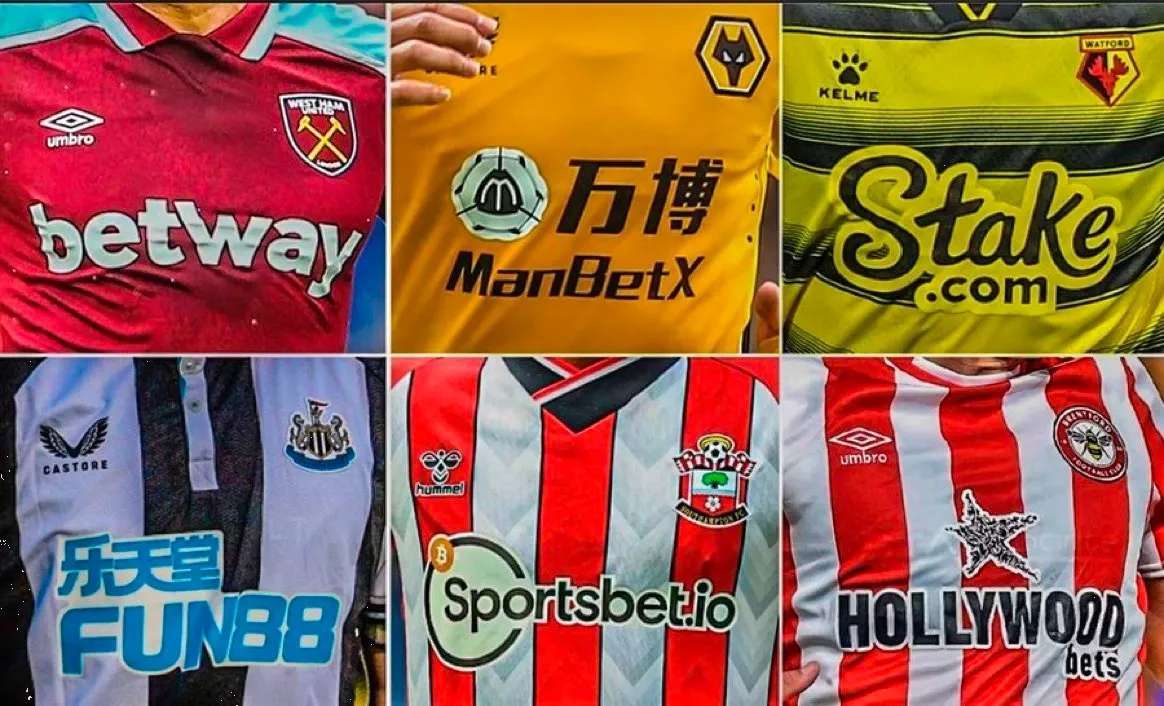 La Premier League retirará patrocinadores de apuestas del frente de las camisetas