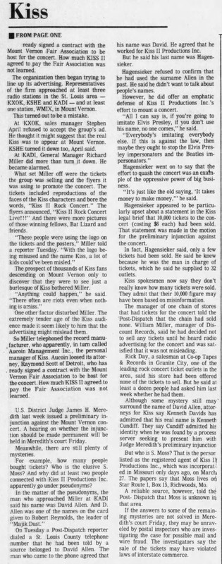 KISS II St. Louis Dispatch April 5 1978 second