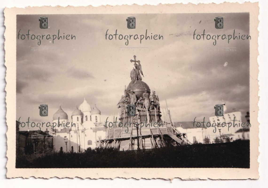 org. Foto Russland Weliki Nowgorod Вели́кий Но́вгород Wolchow Ortsansicht 1941