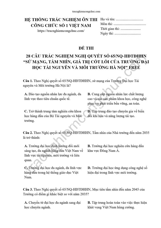 28-cau-trac-nghiem-Nghi-quyet-so-65-NQ-HDTDHHN-Su-mang-Tam-nhin-Gia-tri-cot-loi-cua-Truong-Dai-hoc-T