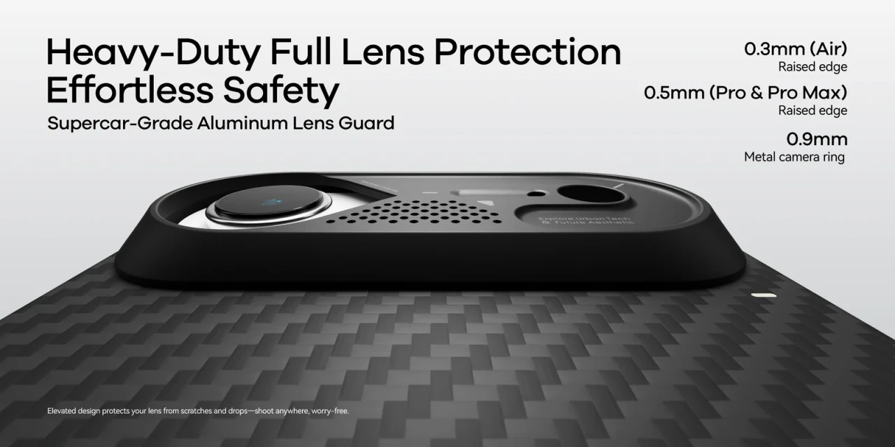 Husa pentru iPhone 17 Air Aulumu A17 din fibra de aramida, Ultra slim, compatibila MagSafe, Racire activa CoolHyper, Cadru camera din Aluminiu, Design rezistent la socuri, Disipare caldura, Protectie premium, Negru A17 AF 7 ee988ad0 b51b 4b9f b812 c170b9c985fa