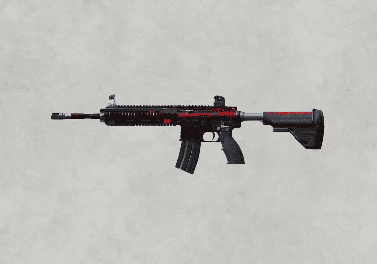 سكن M416 Crimson Assassin – القاتل القرمزي الأحمر الداكن