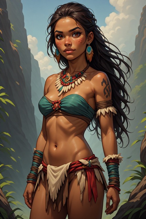 naked-polynesian-girl-warrior-(11)