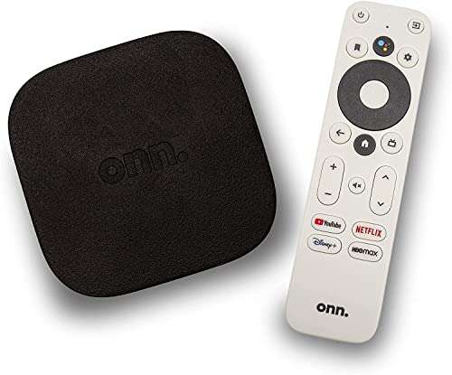 Amazon: onn TV Box Dispositivo de Streaming Android TV 4K UHD 
