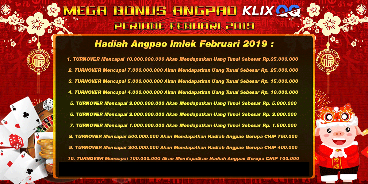Bonus Poker Indonesia EVENT ANGPAO FEBRUARI 2019