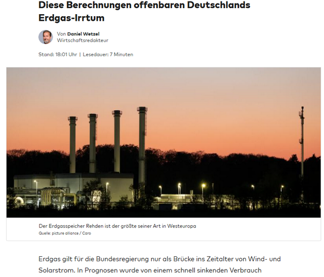 Der Erdgas-Irrtum der Politik