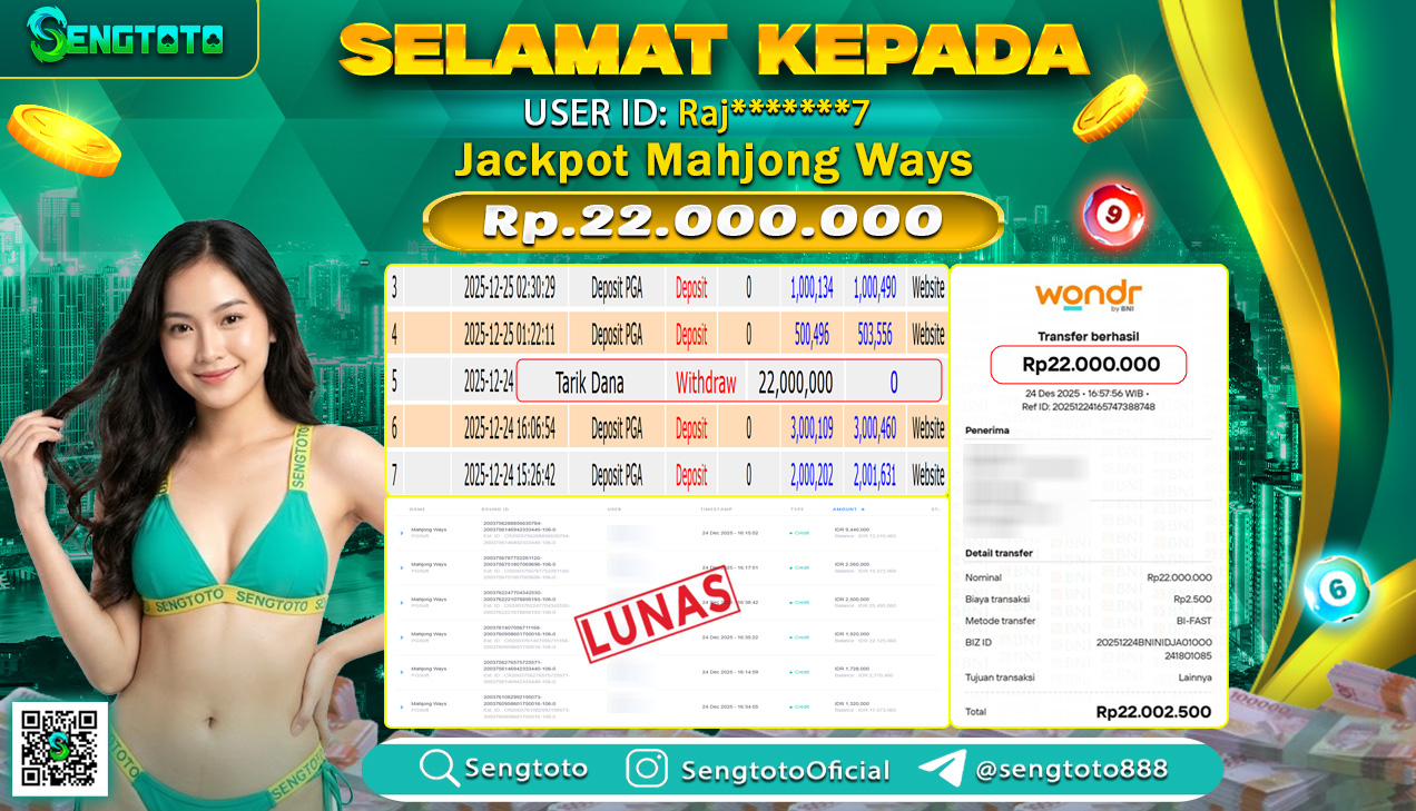 BUKTI PEMBAYARAN SLOT MAHJONG WAYS