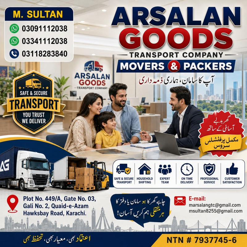 Arsalan Packers & Movers goods transport and moving work in Karachi — photo 12