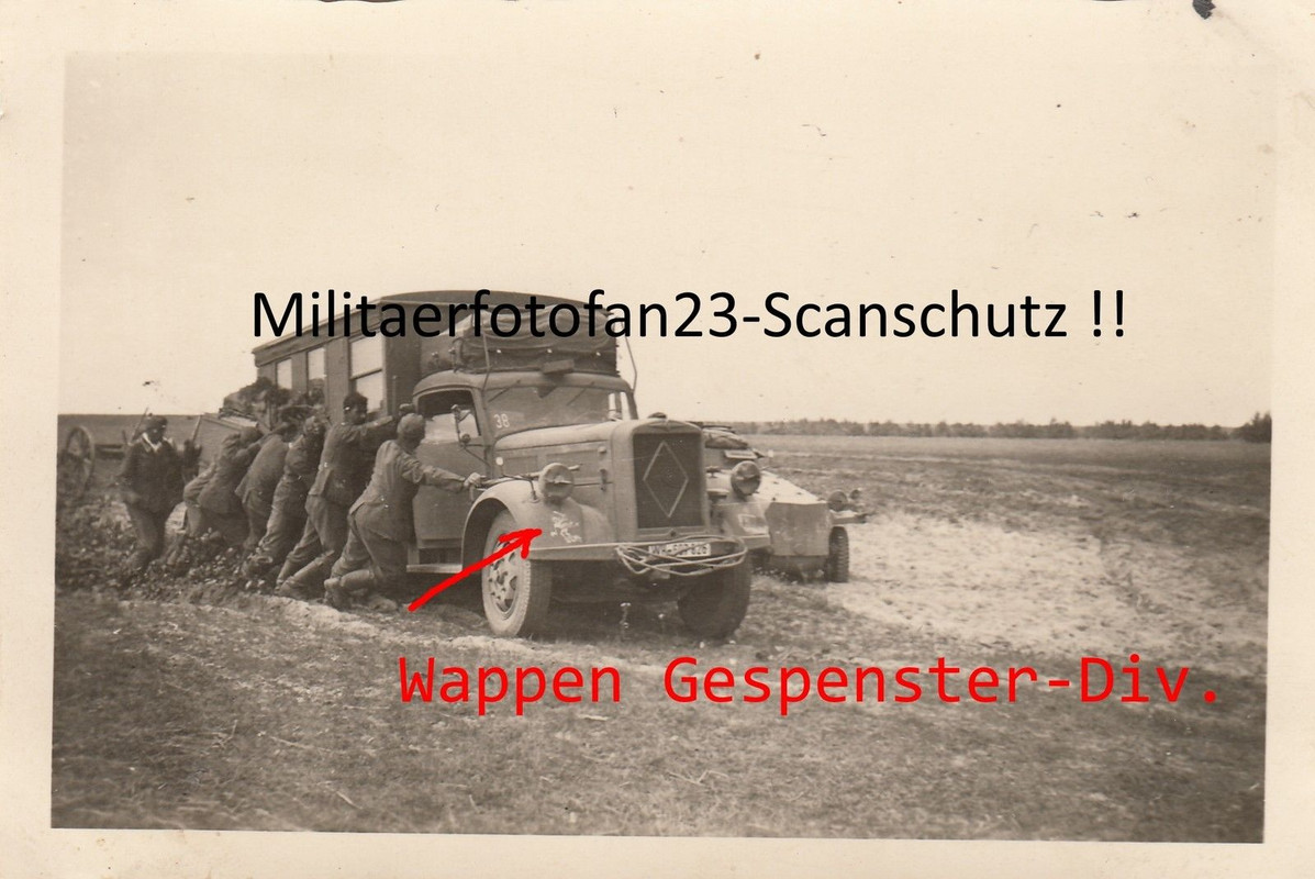 11.Pz.Div.Rußland Borgwart LKW Gespenster-Div.Wappen Vormarsch 1941