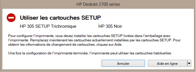 Imprimante hp deskjet 2723 e ne répond plus!