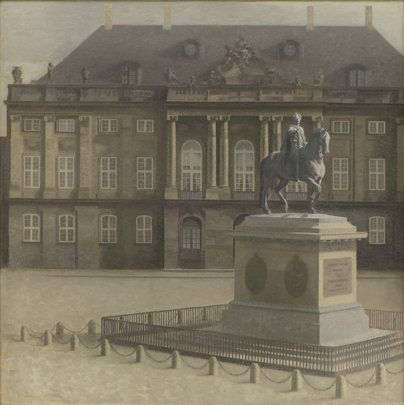 Vilhelm Hammershoi Amalienborg Square Copenhagen (1896)