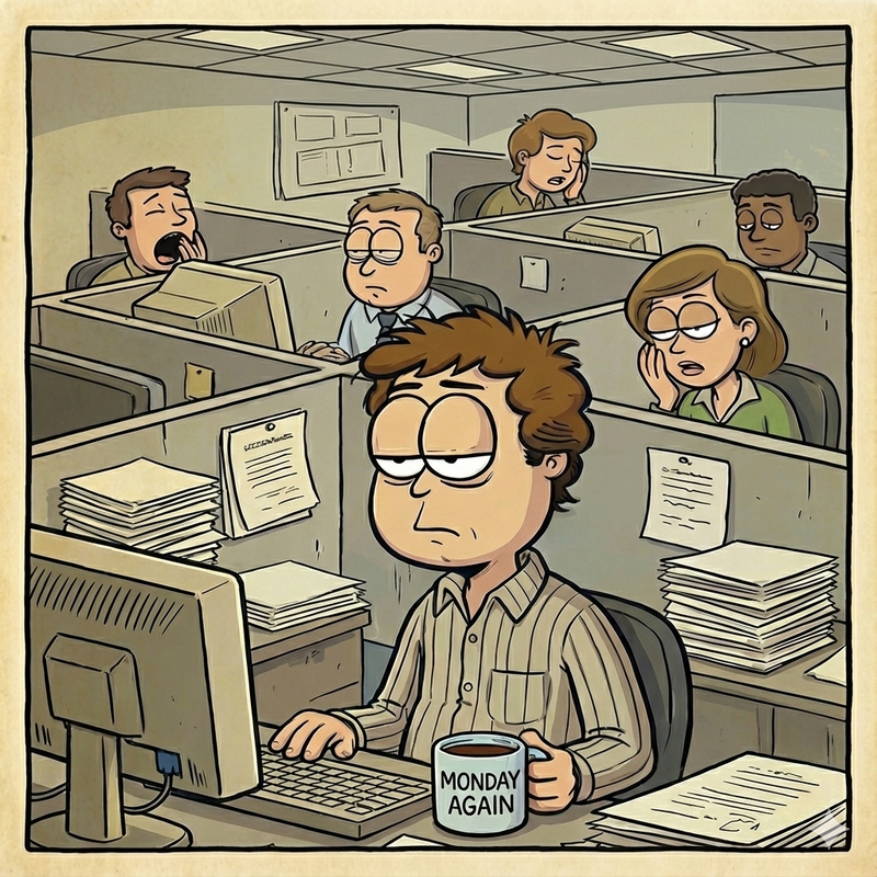 Oficina Gris Aburrida