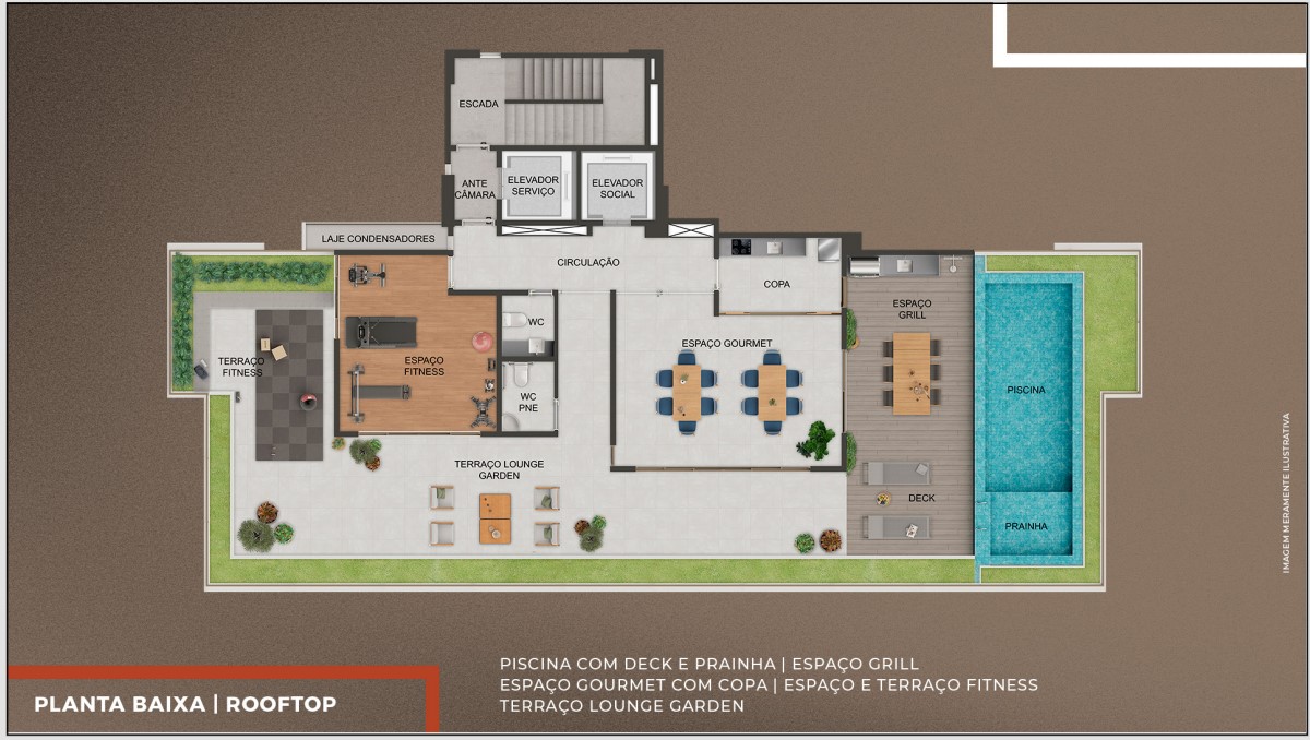 Rooftop exclusivo com vista panorâmica