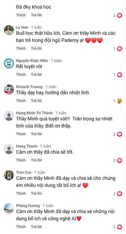 Feedback từ học viên 1