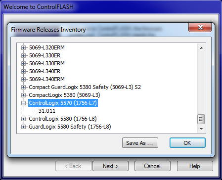 rs logix5000 1769-L33ERM compact logix 5370 ControlFLASH v15: