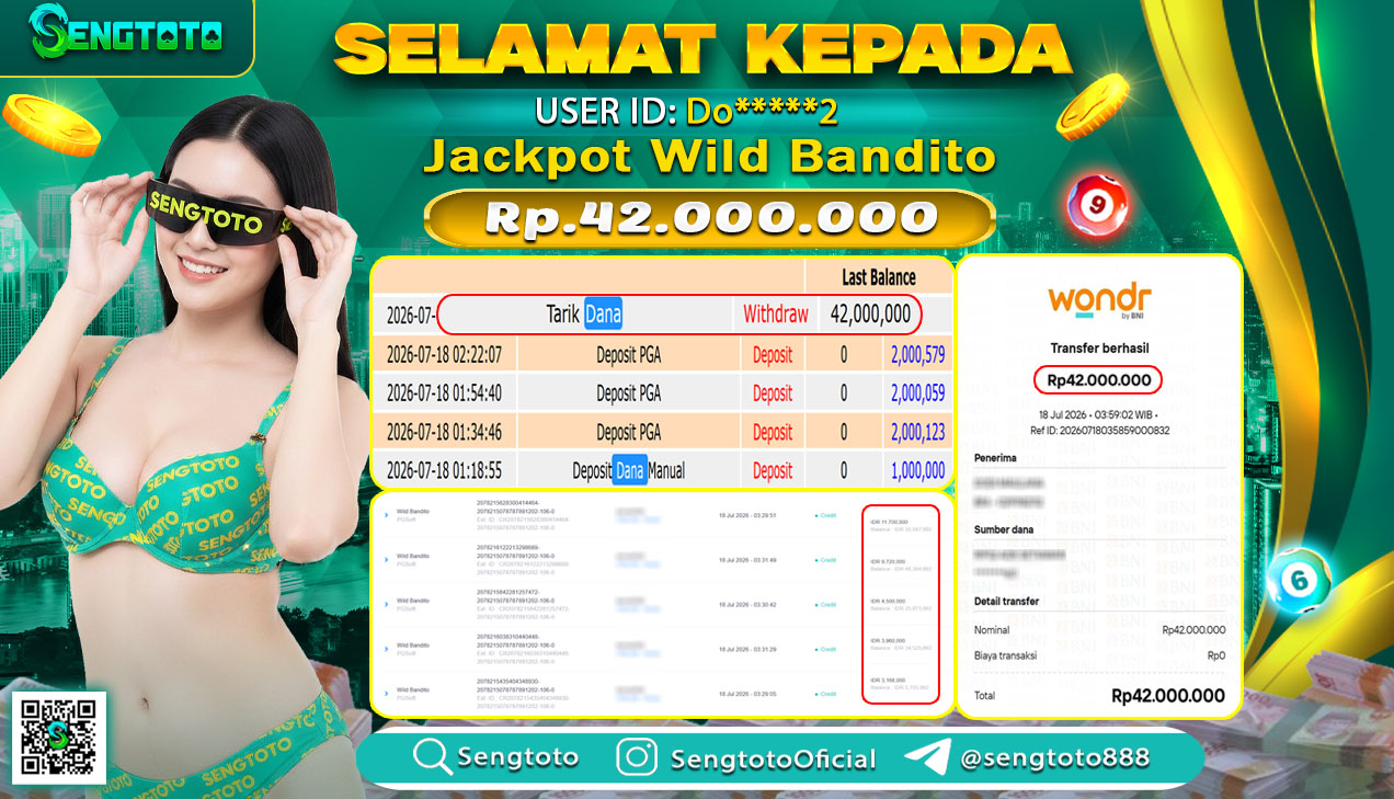 BUKTI PEMBAYARAN SLOT WILD BANDITO