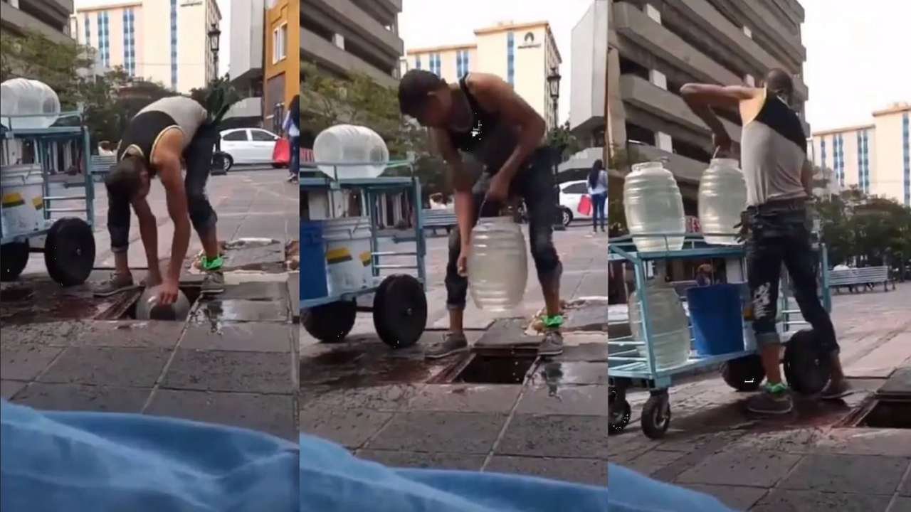 Exhiben a comerciante por usar agua de fuente callejera en aguas frescas que vende