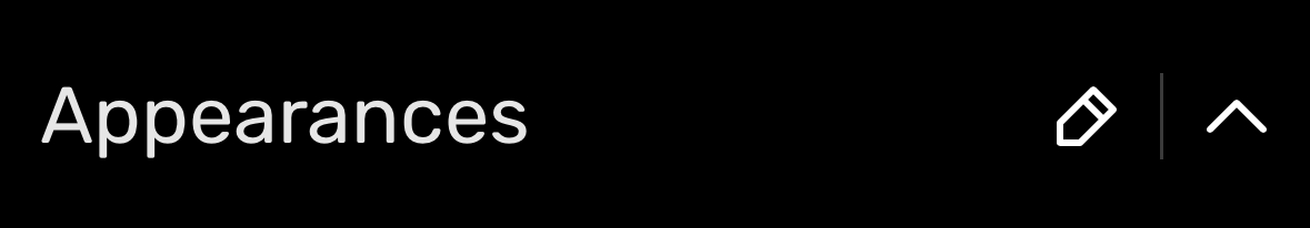 Apperances