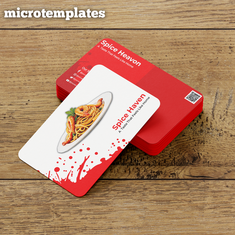 Restaurant business card design template