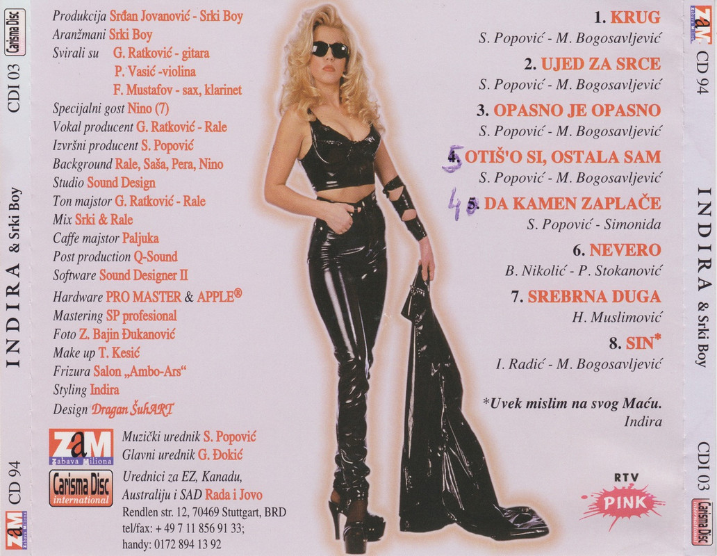 Indira Radic - 1996 - Krug - zadnja