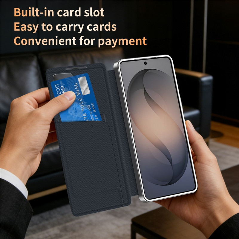 Husa Samsung Galaxy A57 Smart Gradient Wallet, Raspuns apel fara deschidere, Protectie 360°, Inchidere Magnetica, Protectie Camera, Protectie Sporita, Sunset, Maro 6601215484B 2
