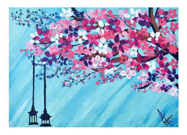 Cherry Blossom Canvas Painting (Original)