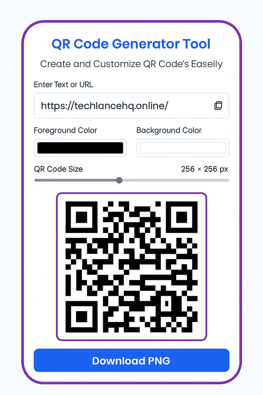 QR Code Generator Tool – Free, Custom & Downloadable Thumbnail