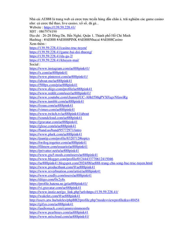 AE888 - TRANG CHỦ SÒNG BẠC TRỰC TUYẾN AE888 MOBILE